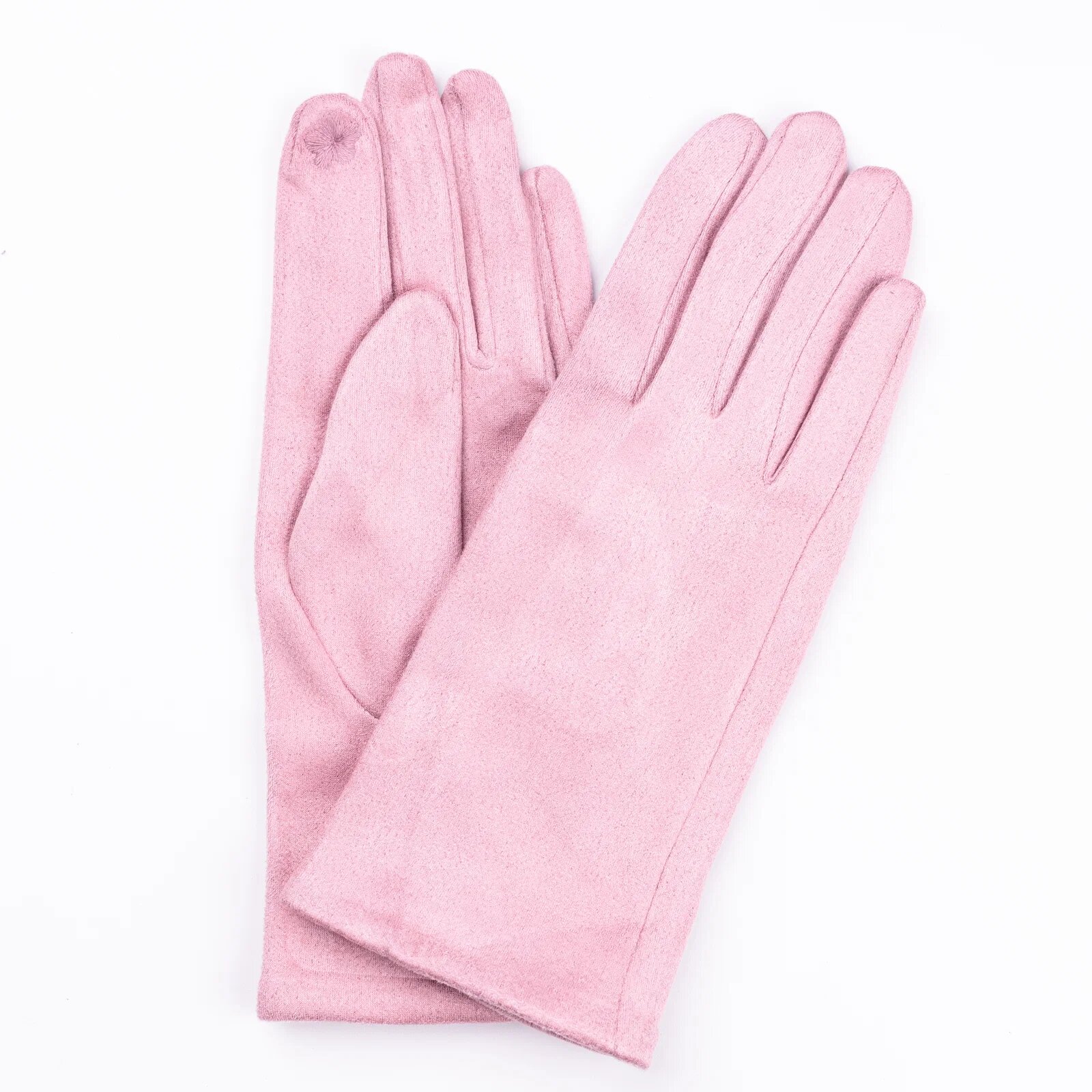 Shopika Manusi dama roz prafuit din material textil catifelatat