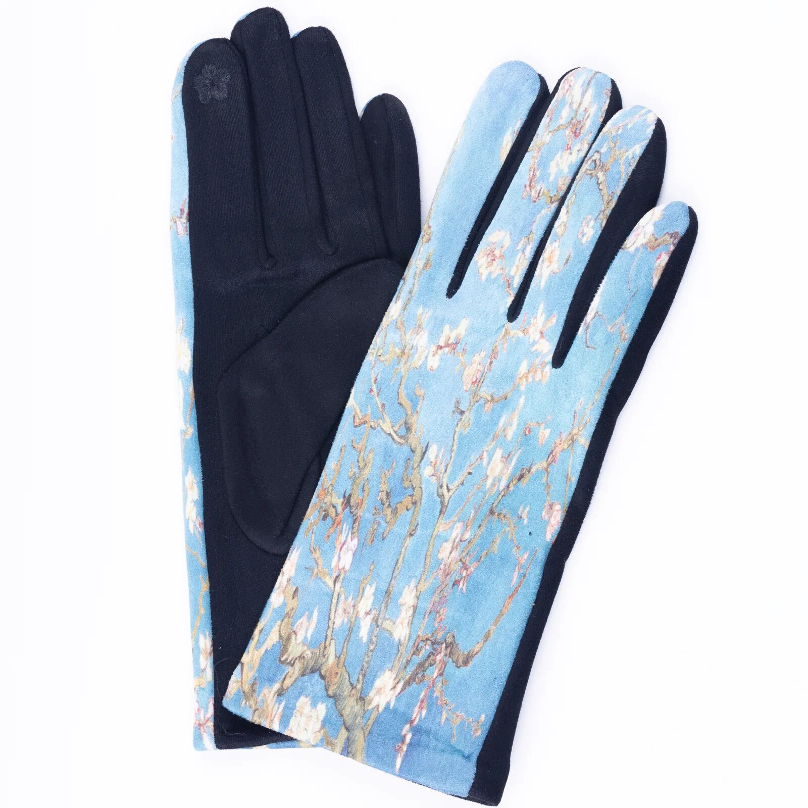 Shopika Manusi dama textil cu imprimeu inspirat dintr-o pictura Migdal Inflorind a lui Vincent Van Gog