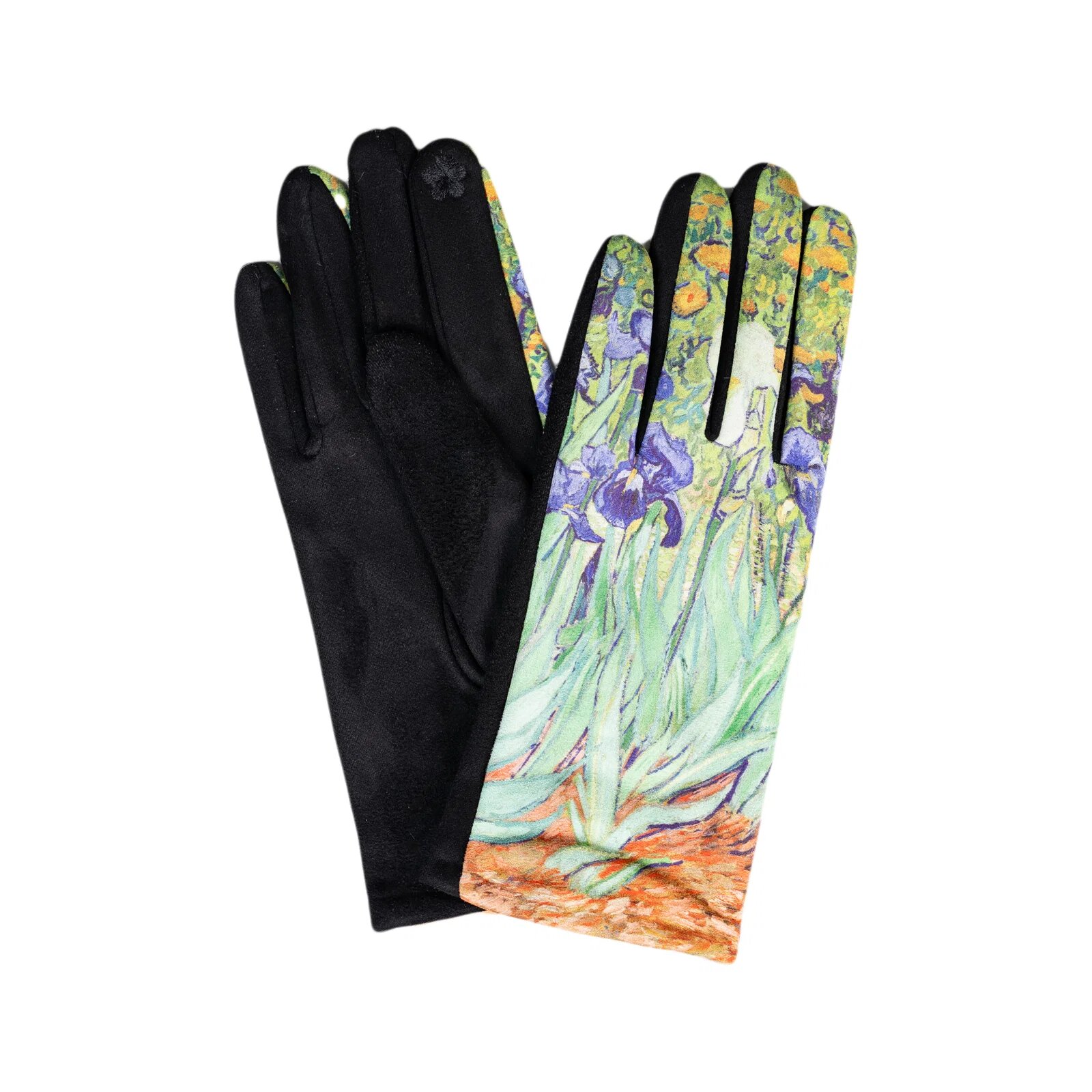 Shopika Manusi dama textil cu imprimeu inspirat dupa Irisi - de Van Gogh