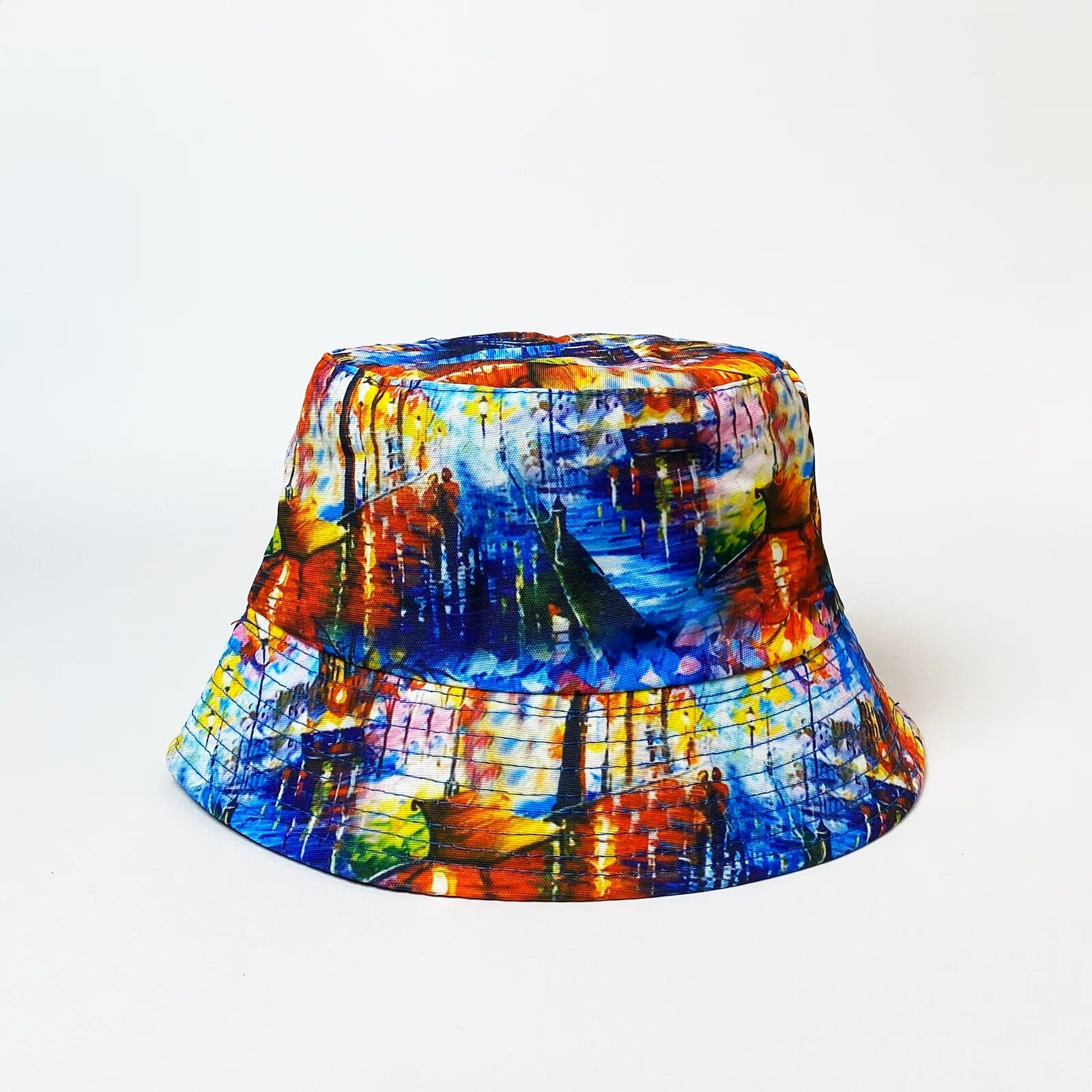 Shopika Palarie tip bucket unisex cu doua fete cu imprimeu nocturn