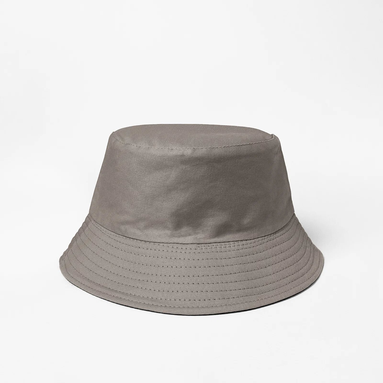 Shopika Palarie tip bucket unisex cu doua fete gri si negru din bumbac
