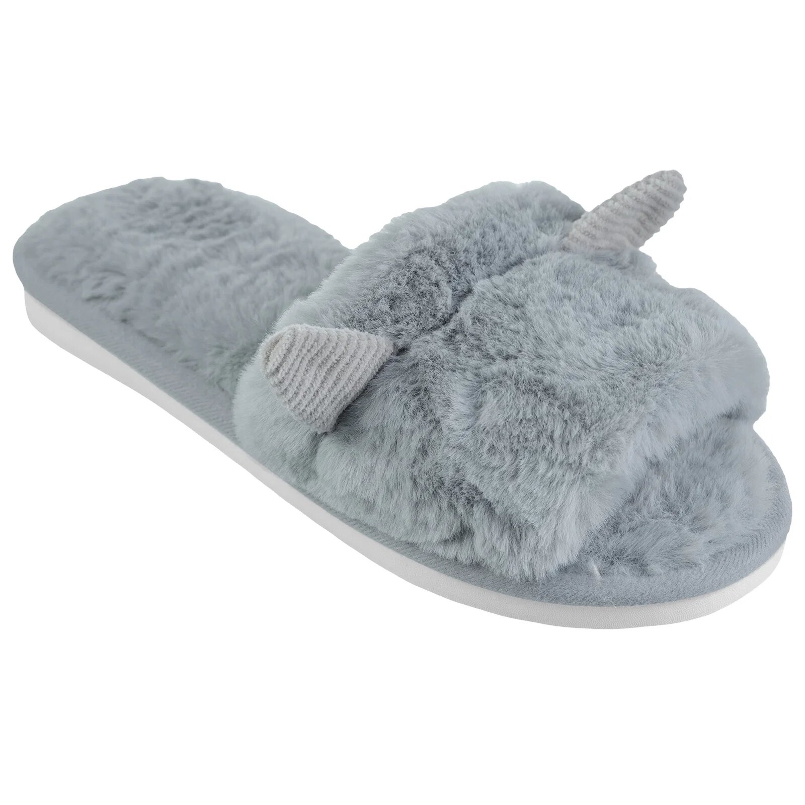 Shopika Papuci de casa gri cu urechiuse mici