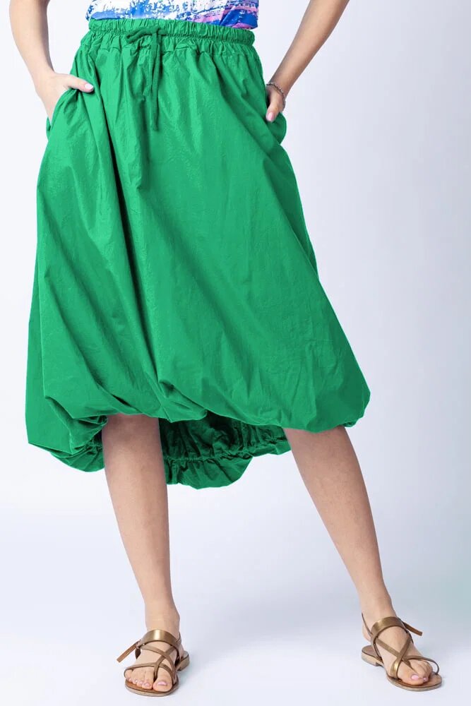 Stella Milani Fusta gogosar din bumbac verde