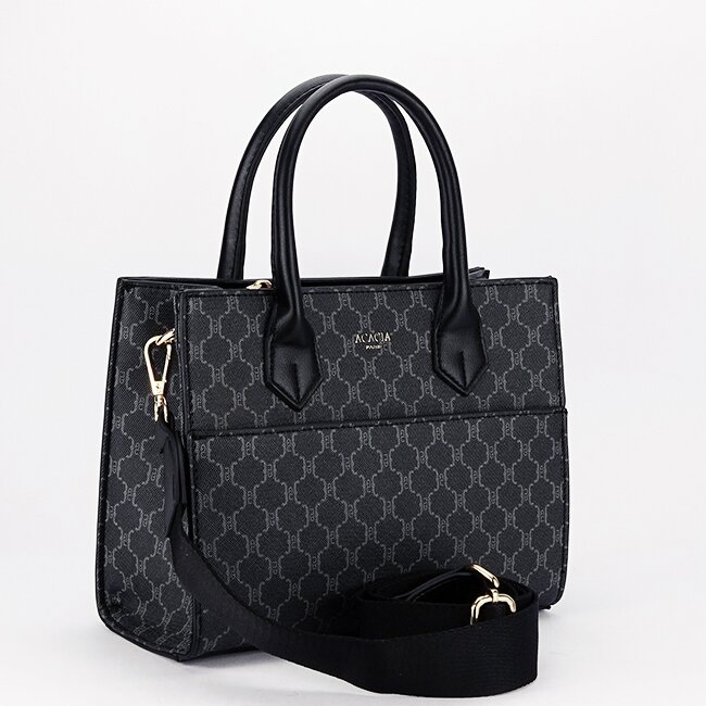 Acacia Geanta neagra cu imprimeu Paris G-24254 12