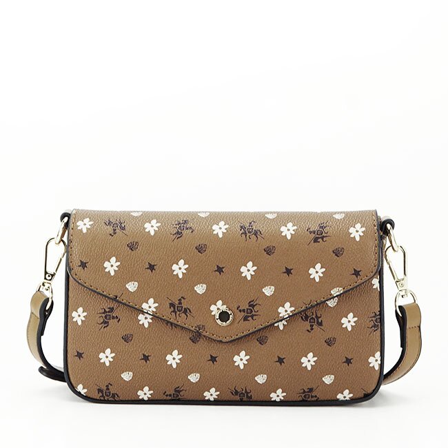 David Jones Geanta mica cognac cu imprimeu CM6120A 14