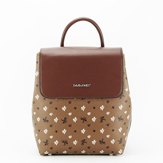David Jones Rucsac cu imprimeu logo 6534A-1 119 Maro cognac