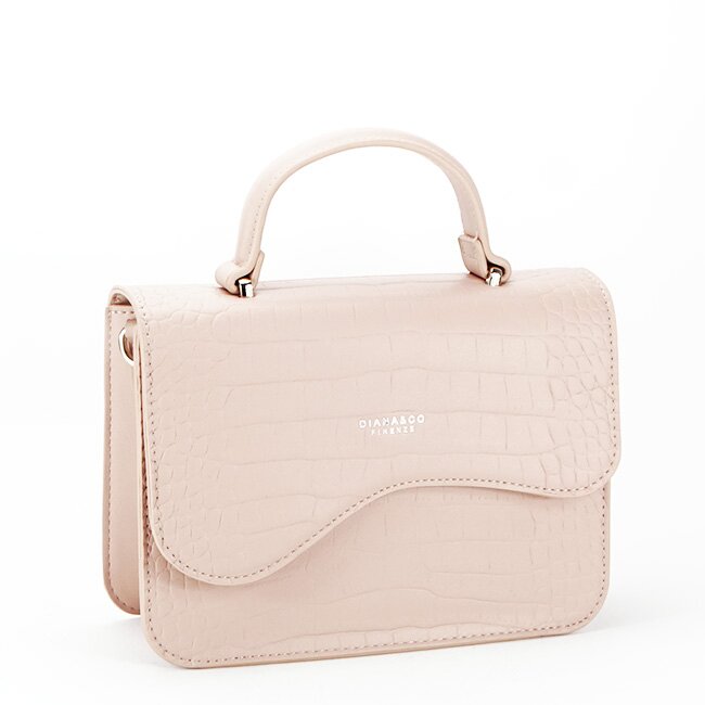 DIANA&CO Geanta mica roz cu imprimeu de reptila DJM3121-1 14
