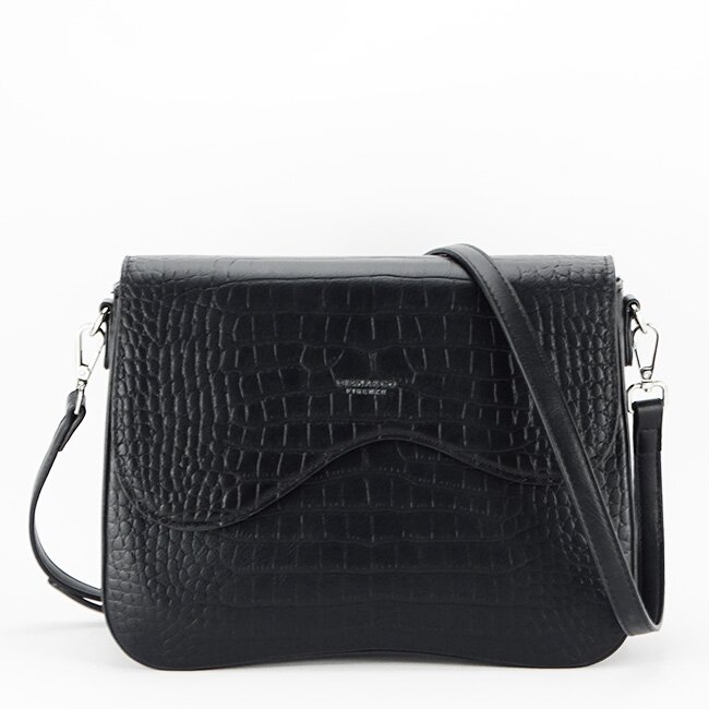 DIANA&CO Geanta neagra cu imprimeu de reptila DJM3121-3 15