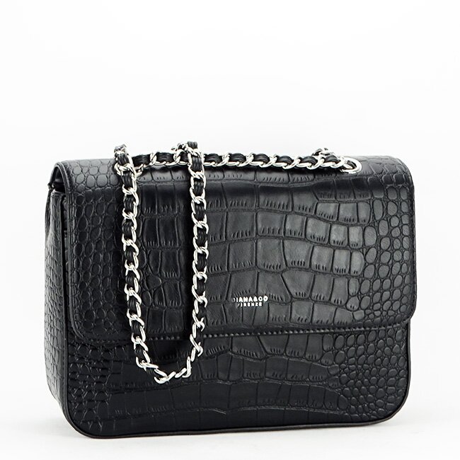 DIANA&CO Geanta neagra cu imprimeu de reptila DTL3125-3 16