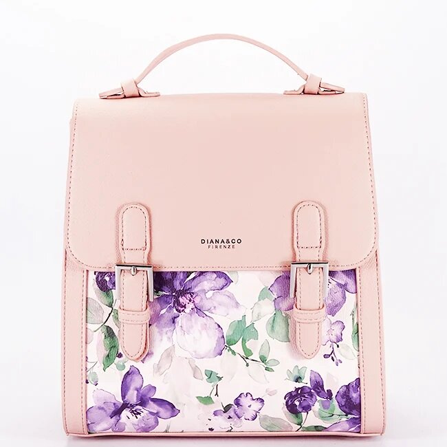 DIANA&CO Rucsac roz deschis cu imprimeu floral DHJ731-3 M11