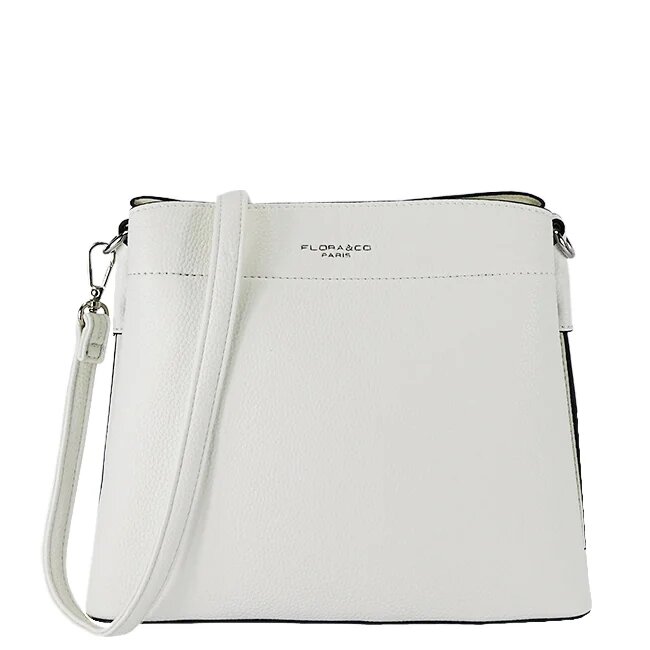 Flora&Co Paris Geanta alba medie FloraCO Paris F8515 15