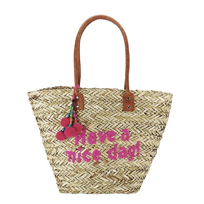 Flora&Co Paris Geanta de plaja resigilata handmade din paie naturale GP-CZ11901115-RESIG