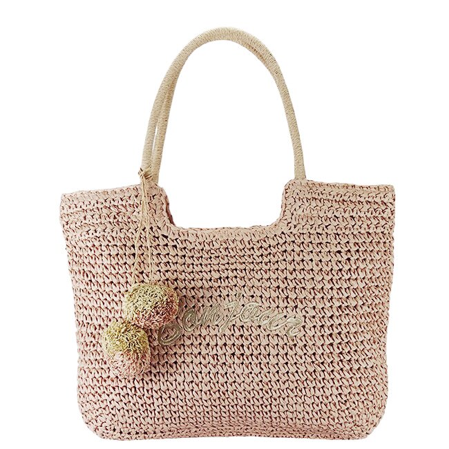 Flora&Co Paris Geanta de plaja roz FloraCO C1014 11