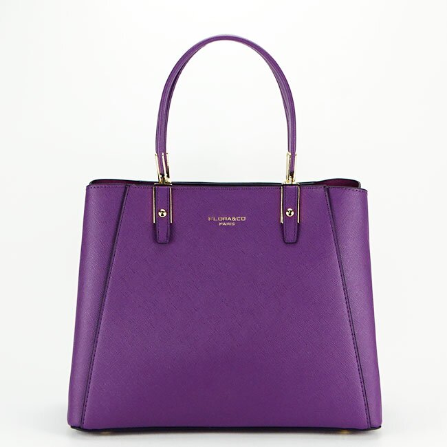 Flora&Co Paris Geanta mov FloraCo Paris de talie mare F2588 11