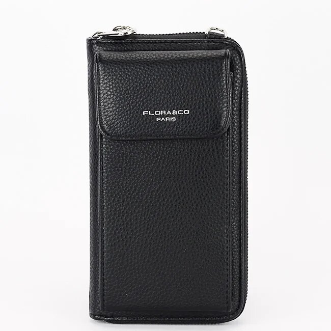 Flora&Co Paris Portofel si port telefon negru H6016 07