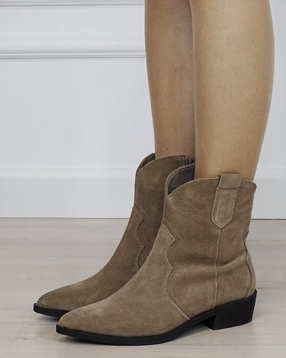 Ideal Shoes Ghete kaki din piele naturala 5310 110