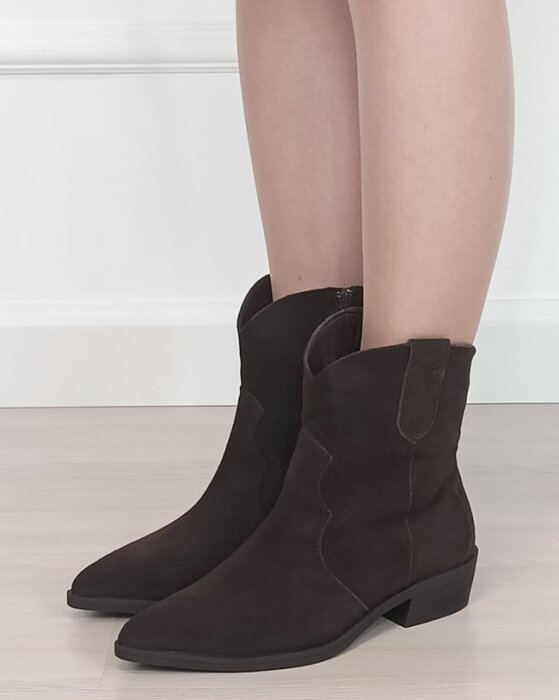 Ideal Shoes Ghete maro din piele naturala 5310 110