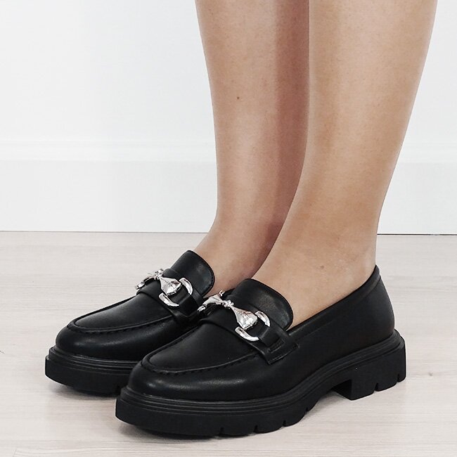 La Bottine Souriante Mocasini dama negri tip loafers DMLM8985 02