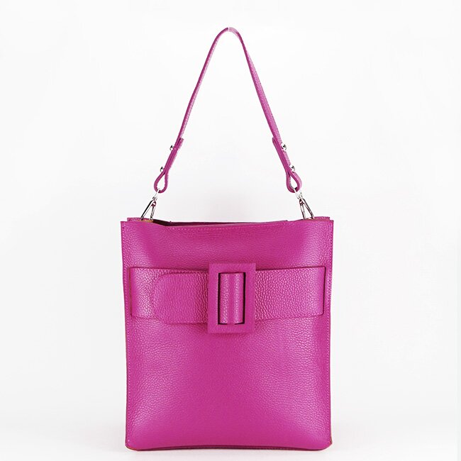 Made in Italy Geanta fucsia din piele naturala cu borseta detasabila 8929 124