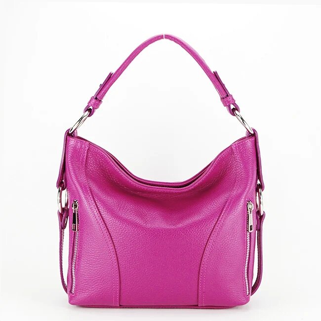 Made in Italy Geanta medie din piele naturala 8931 124 Fucsia