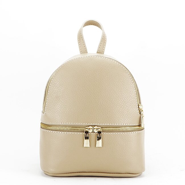 Made in Italy Rucsac mic din piele naturala Ana 122 Bej