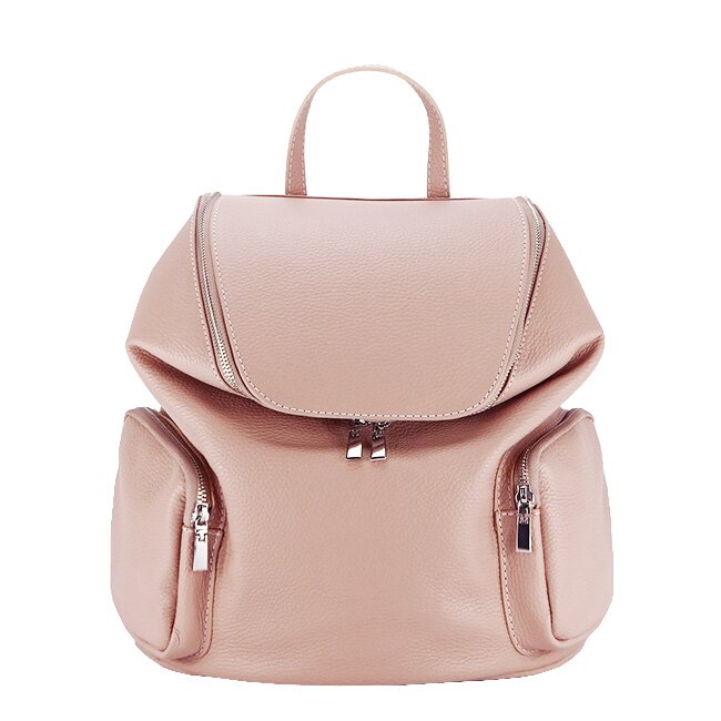 Made in Italy Rucsac Premium mare din piele naturala fabricat in Italia 8961 122 Roz