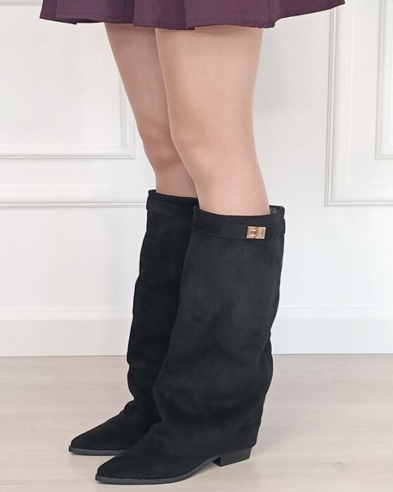 MARQUIIZ Cizme dama lungi negre 2596A-1 19
