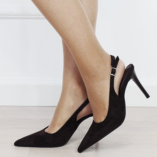 MARQUIIZ Pantofi eleganti maro ciocolatiu cu toc subtire 5001 01