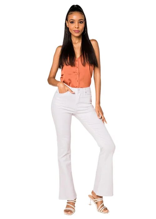 Nina Carter Blugi albi Dama Evazati P079 M8