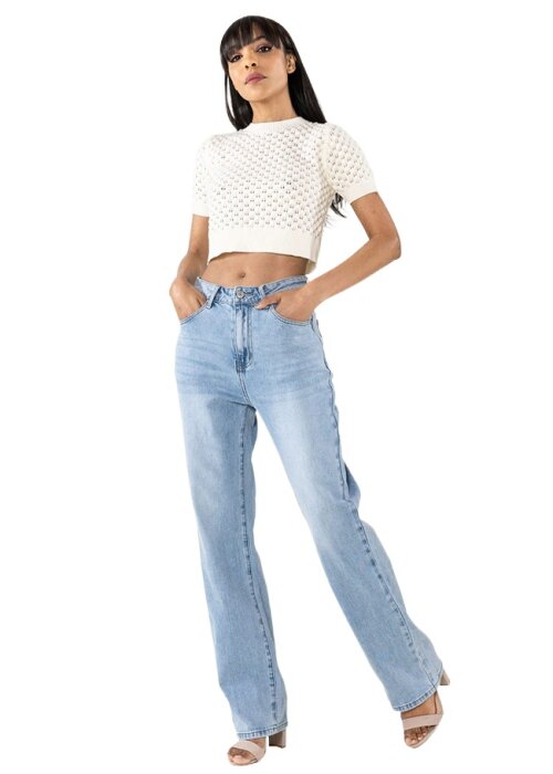 Nina Carter Blugi dama drepti albastru deschis T002-4 M7