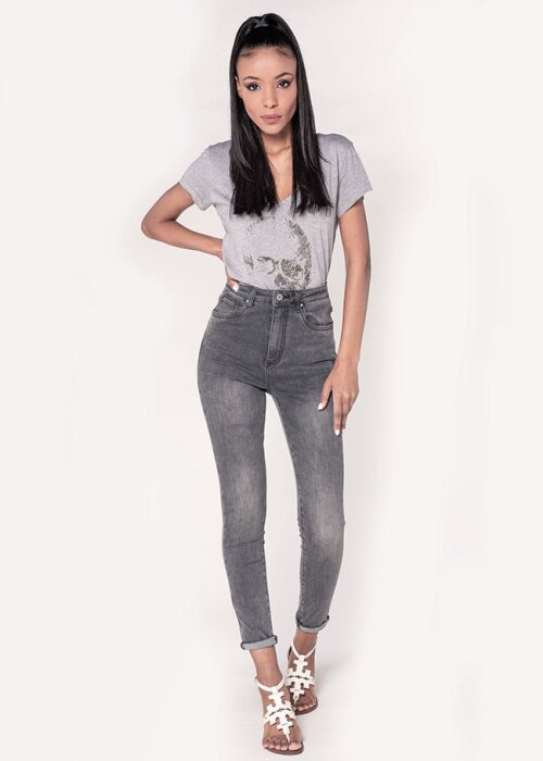 Nina Carter Blugi Dama Slim Gri inchis P190-17A M9