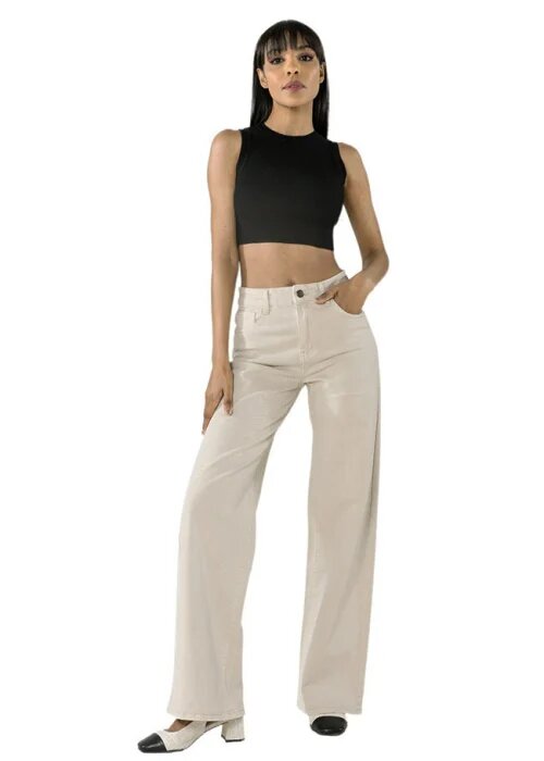 Nina Carter Pantaloni crem Evazati J251-25 M9