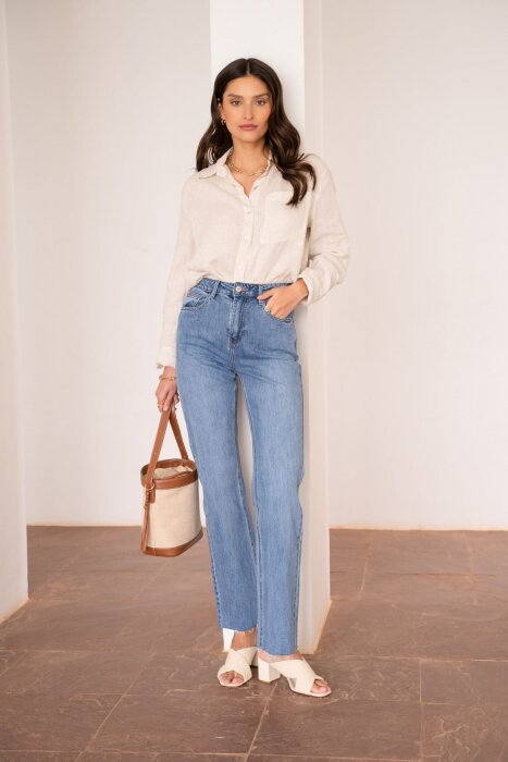 Oraije Blugi dama Maddie Straight albastru deschis JD404A-1