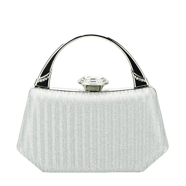 SOFILINE Geanta clutch argintie cu cristale si sclipici 55461 06