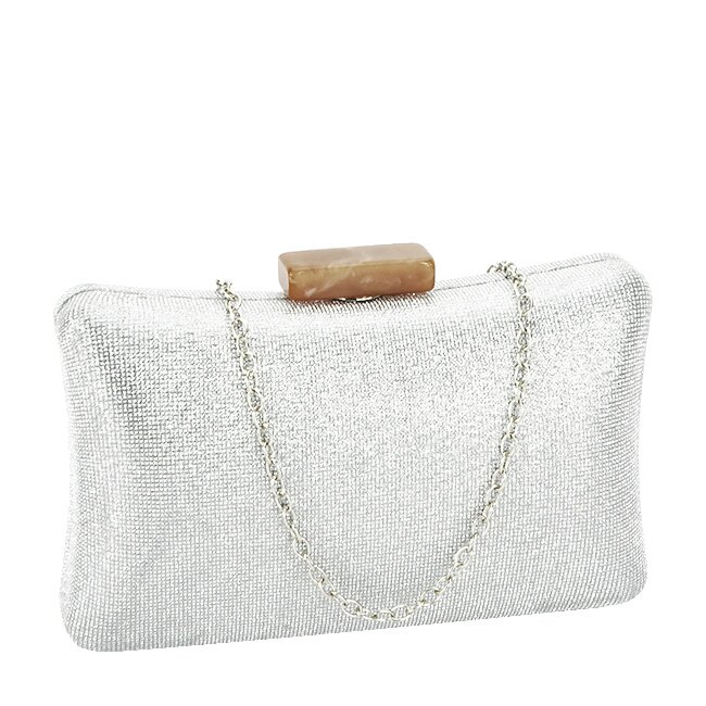 SOFILINE Geanta clutch argintie cu sclipici 5764 06