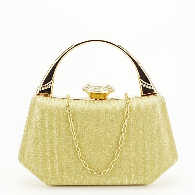 SOFILINE Geanta clutch aurie cu cristale si sclipici 55461 06