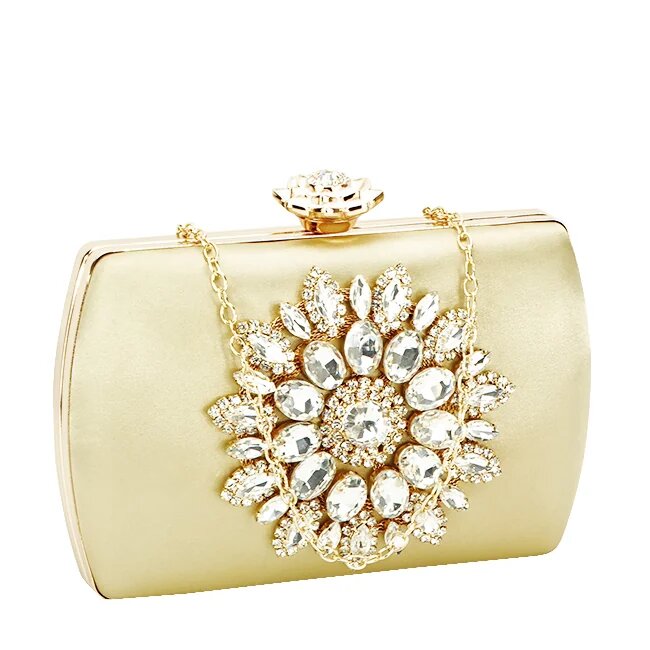SOFILINE Geanta clutch auriu cu brosa BRS-210 06