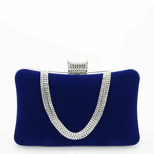 SOFILINE Geanta clutch bleumarin din catifea 1007 01