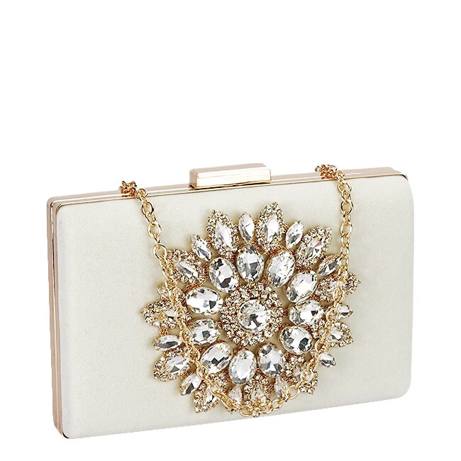 SOFILINE Geanta clutch din catifea bej B18110 05