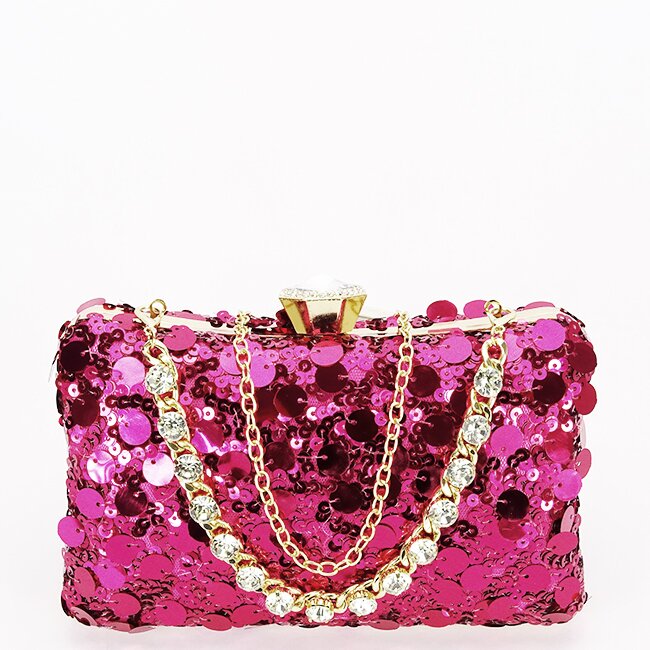 SOFILINE Geanta clutch fucsia cu paiete BYH-896 05