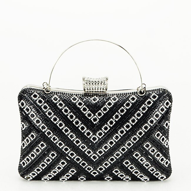 SOFILINE Geanta clutch neagra cu model 3d BYH-87900 06