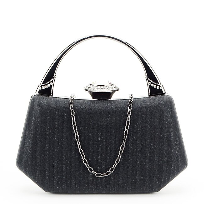 SOFILINE Geanta clutch negru cu cristale si sclipici 55461 06