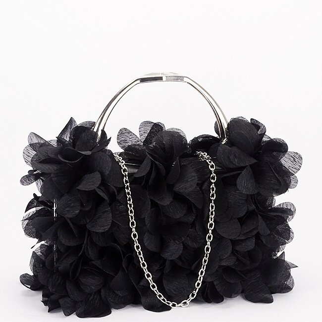 SOFILINE Geanta clutch negru cu model floral 3D BXQ-327 05