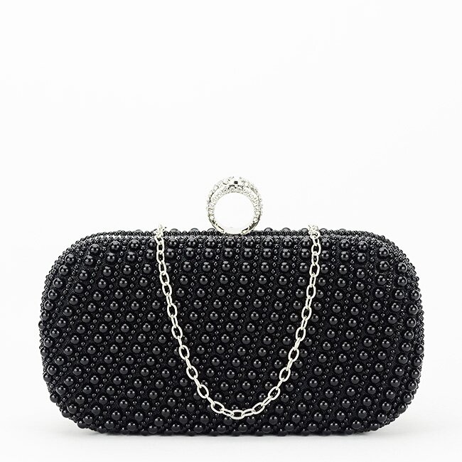 SOFILINE Geanta clutch negru cu perle BYH863 06