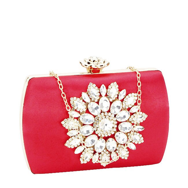 SOFILINE Geanta clutch rosie cu brosa BRS-210 06