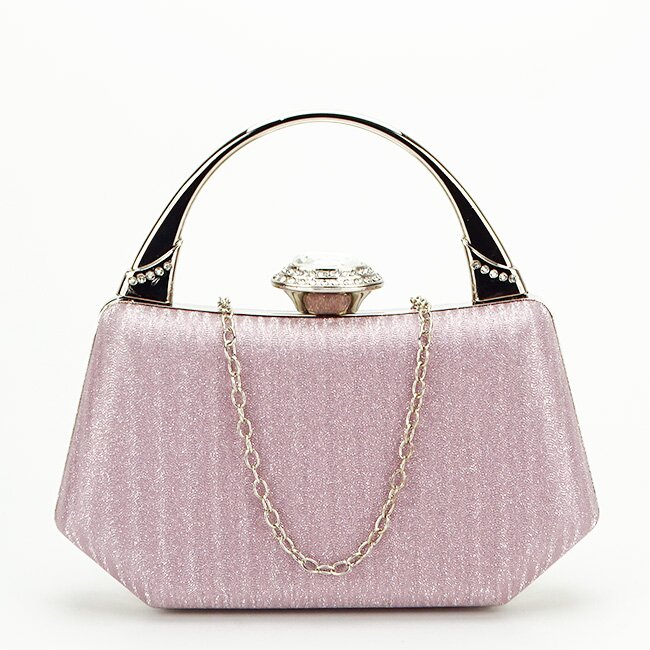 SOFILINE Geanta clutch roz cu cristale si sclipici 55461 06