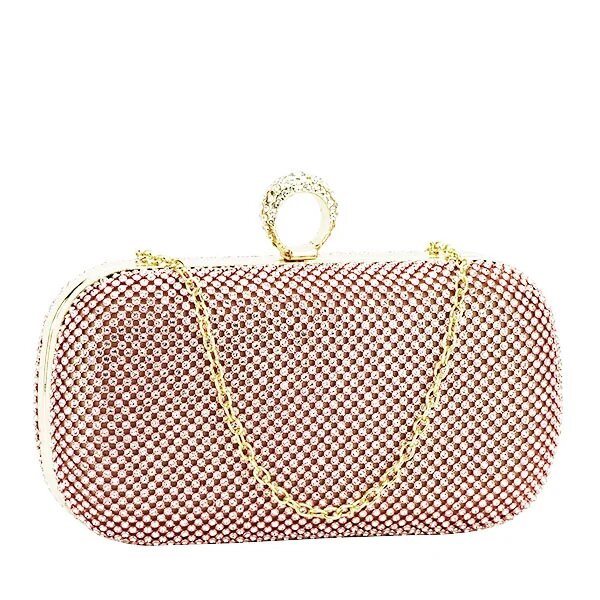 SOFILINE Geanta clutch roz cu pietricele L-1061 05