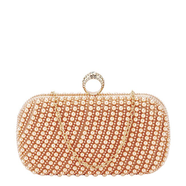 SOFILINE Geanta clutch sampanie cu perle BYH863 06