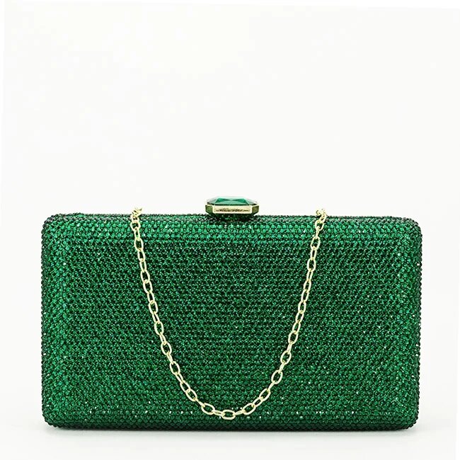 SOFILINE Geanta clutch verde cu pietricele BJH-715 06