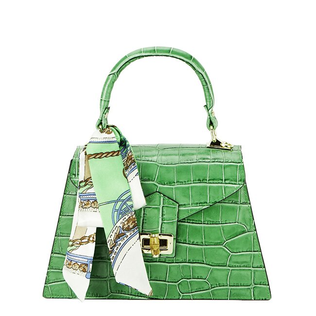 SOFILINE Geanta din piele naturala cu esarfa 8953 121 Verde
